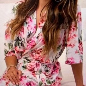 Show Me Your Mumu Floral Boho Kimono OS